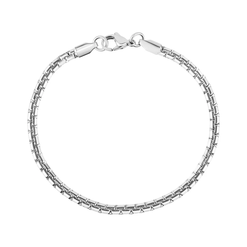 Flaches rundes Box-Link-Armband