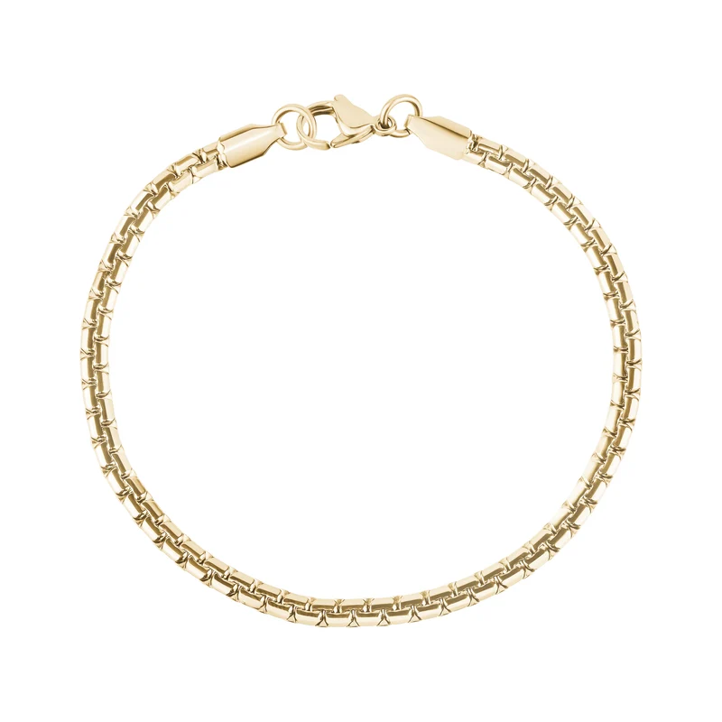 Flaches rundes Box-Link-Armband