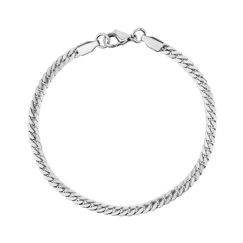 Flaches kubanisches Gliederarmband Miami