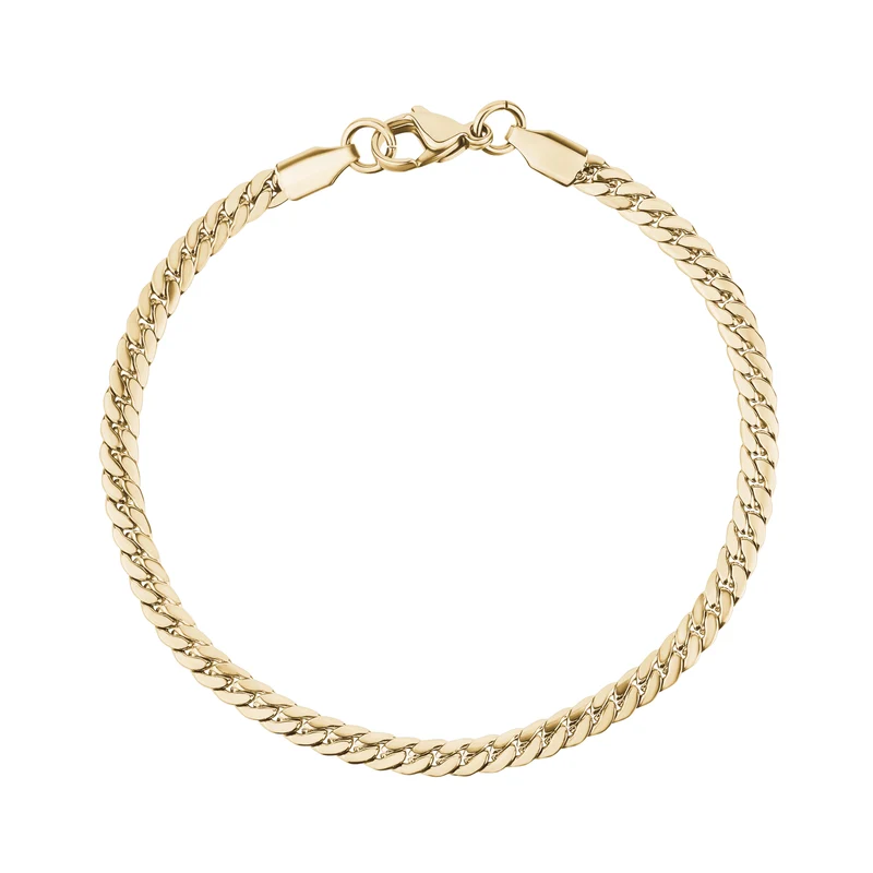 Flaches kubanisches Gliederarmband Miami