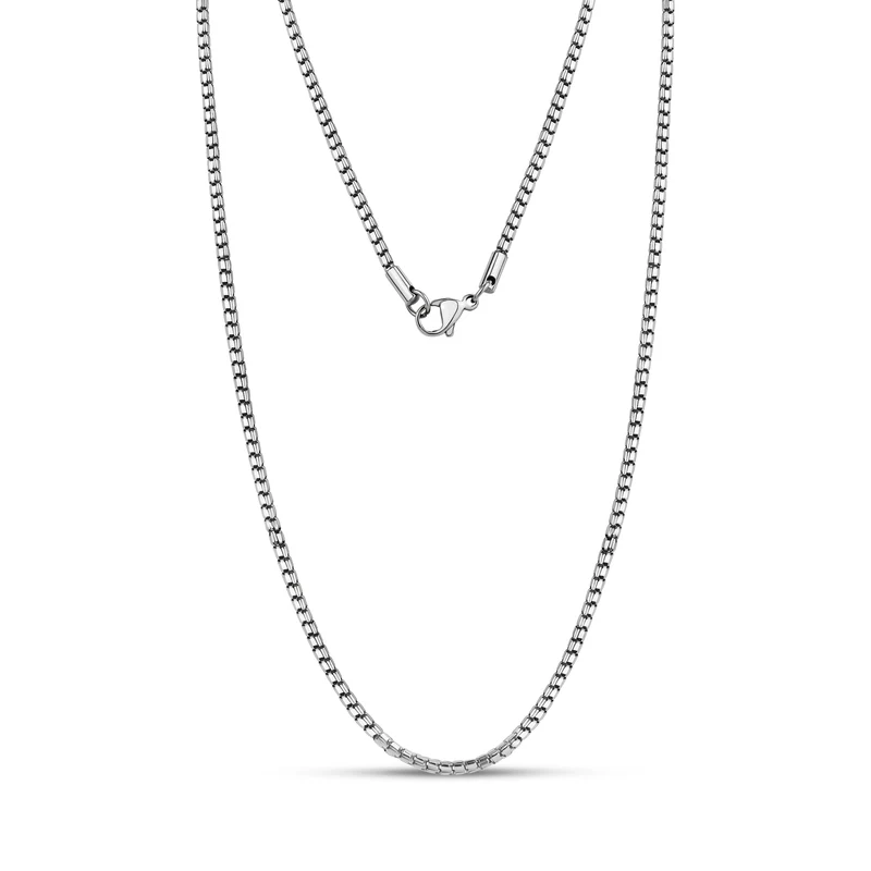 Box Link Kette mit Diamantschliff