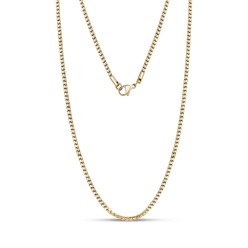 Box Link Kette mit Diamantschliff