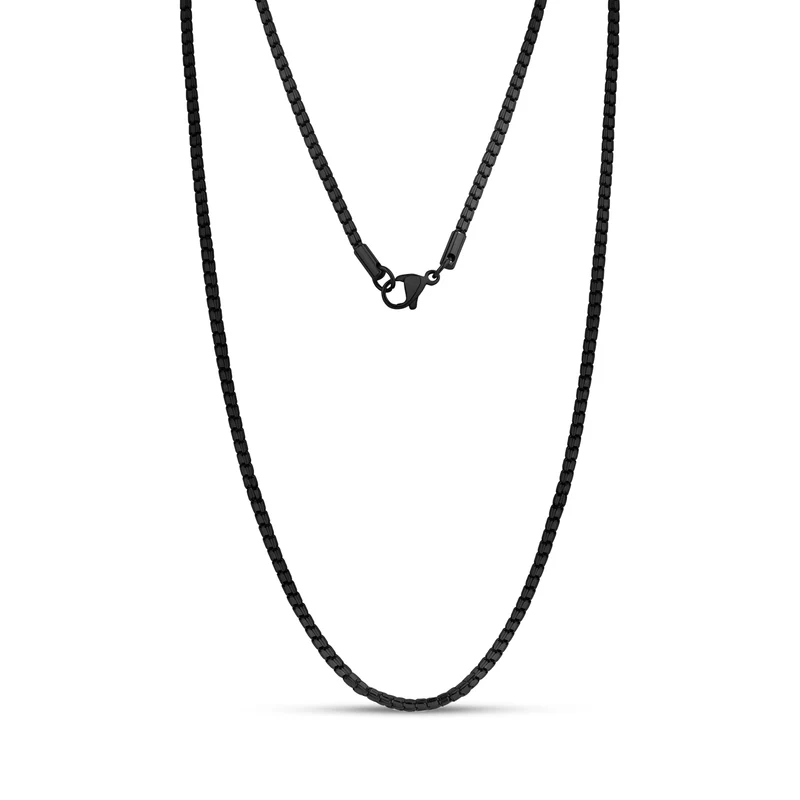 Box Link Kette mit Diamantschliff