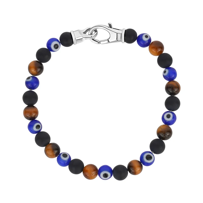 Multi-Stone Evil Eye Armband | 6MM