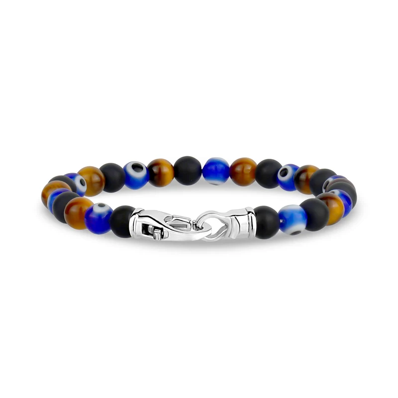 Multi-Stone Evil Eye Armband | 6MM