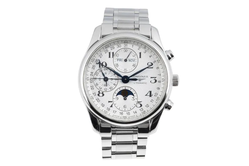 Longines Master Collection chronograph steel automatic men's watch L2.673.4.78.5 LP: 3850EUR [2604582]