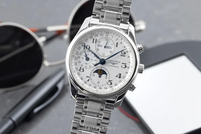 Longines Master Collection chronograph steel automatic men's watch L2.673.4.78.5 LP: 3850EUR [2604582]