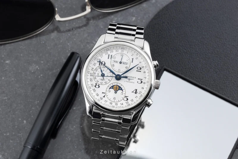 Longines Master Collection chronograph steel automatic men's watch L2.673.4.78.5 LP: 3850EUR [2604582]