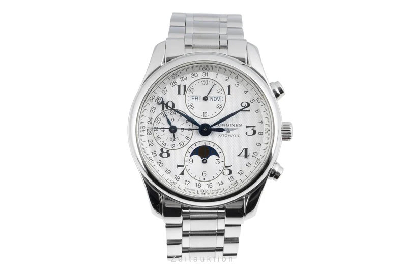 Longines Master Collection chronograph steel automatic men's watch L2.673.4.78.5 LP: 3850EUR [2604582]
