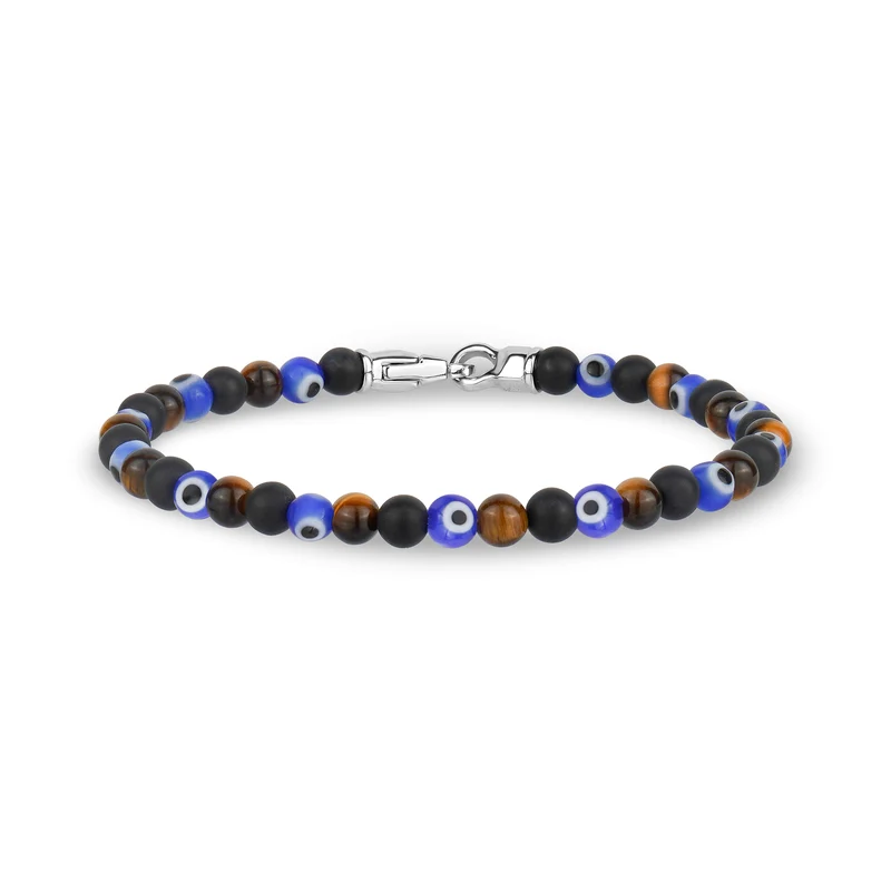 Multi-Stone Evil Eye Armband | 4MM