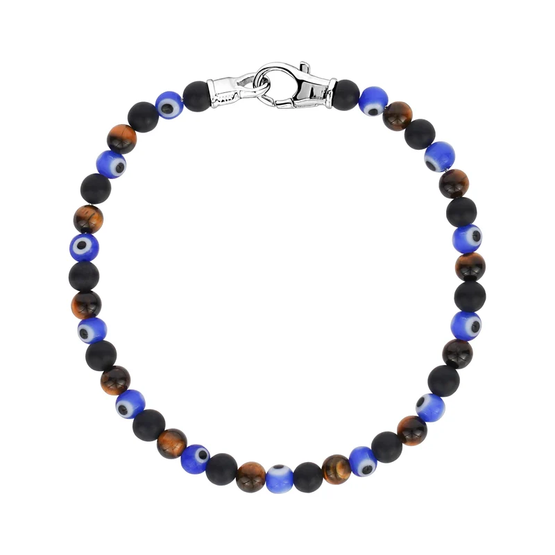 Multi-Stone Evil Eye Armband | 4MM
