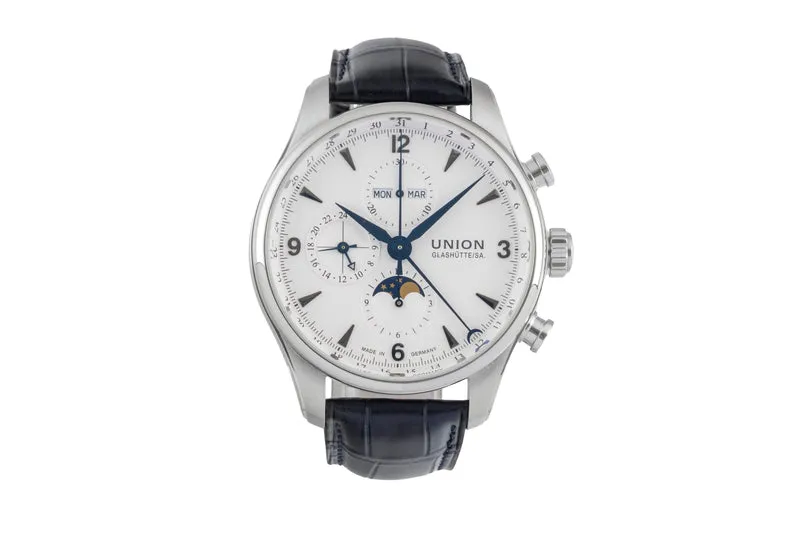 Union Glashütte Belisar chronograph steel automatic men's watch D009.425A LP: 3600EUR [2604056]