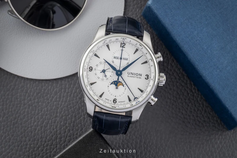 Union Glashütte Belisar chronograph steel automatic men's watch D009.425A LP: 3600EUR [2604056]