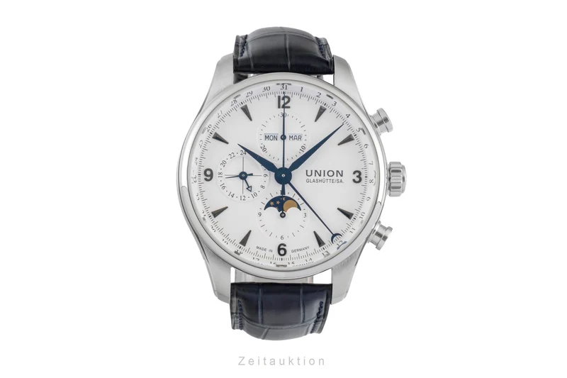 Union Glashütte Belisar chronograph steel automatic men's watch D009.425A LP: 3600EUR [2604056]
