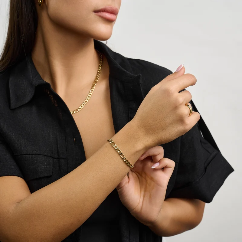 5mm Figaro Gliederarmband