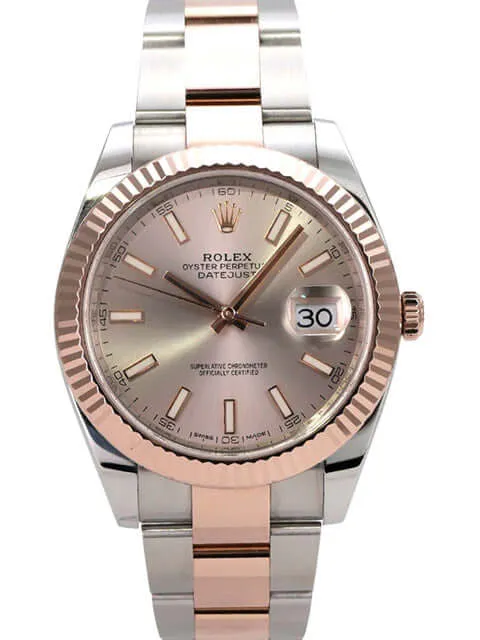 Rolex Datejust 41 Edelstahl Everose-Gold 126331 Sundust