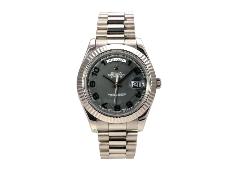 Rolex Day-Date II 218239 Weißgold Grau Arabisch