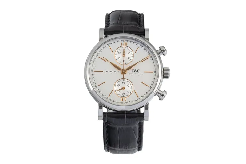 IWC Portofino chronograph steel automatic men's watch IW391406 LP: 6800EUR [2604618]
