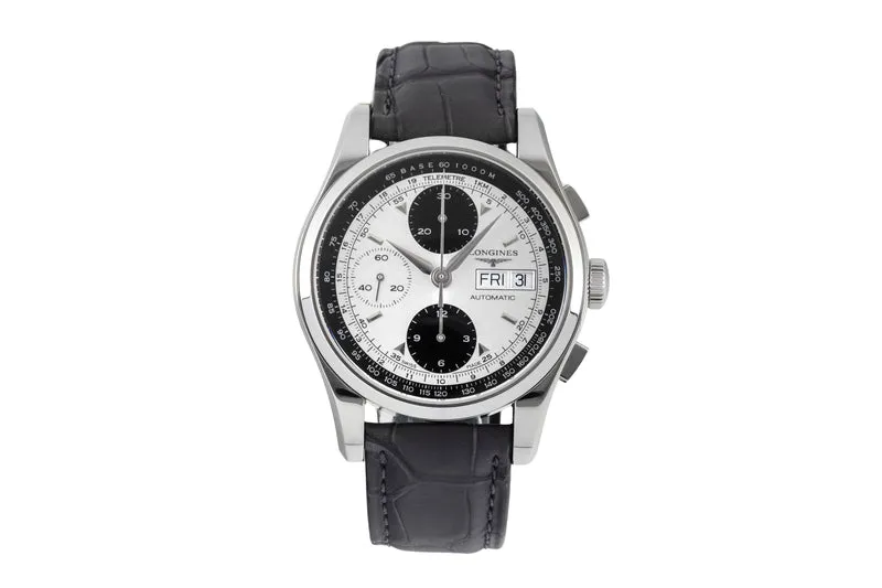 Longines Heritage chronograph steel automatic men's watch L2.747.4.92.4 LP: 3700EUR [2604663]