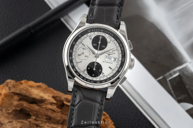 Longines Heritage chronograph steel automatic men's watch L2.747.4.92.4 LP: 3700EUR [2604663]