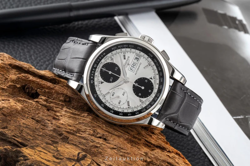 Longines Heritage chronograph steel automatic men's watch L2.747.4.92.4 LP: 3700EUR [2604663]