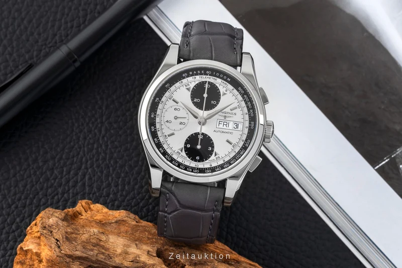 Longines Heritage chronograph steel automatic men's watch L2.747.4.92.4 LP: 3700EUR [2604663]