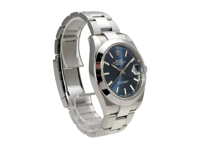 Rolex Datejust 41 Edelstahl 126300 Blau Index
