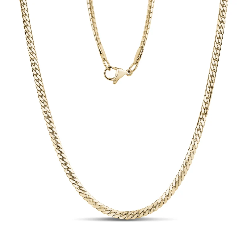Flache Miami Cuban Link Kette