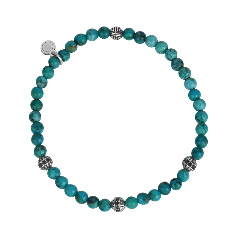 Türkis-Rätsel-Perlenarmband