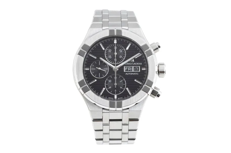 Maurice Lacroix Aikon chronograph steel automatic men's watch AI6038-SS002-330-1 LP: 3400EUR [2604785]