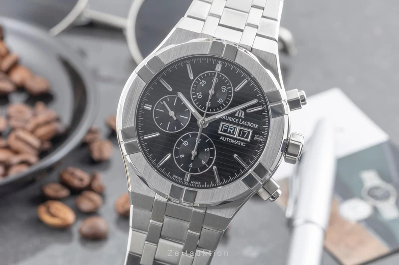 Maurice Lacroix Aikon chronograph steel automatic men's watch AI6038-SS002-330-1 LP: 3400EUR [2604785]