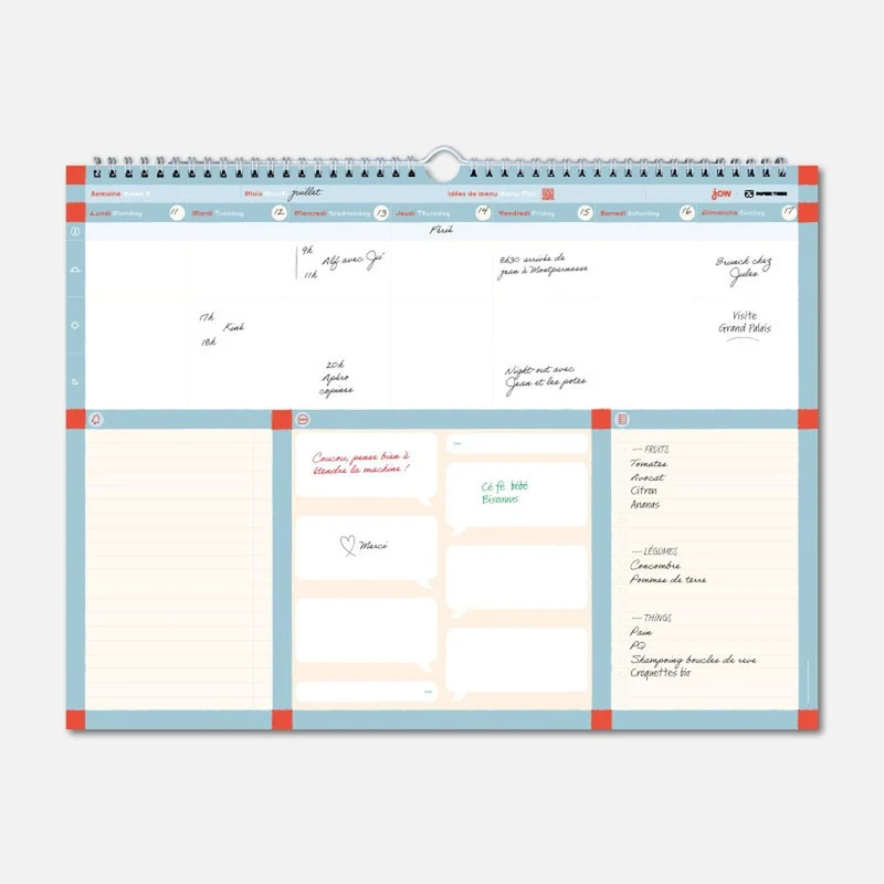 Wochenplaner "Le Planning Hebdo" – Papier · 40×31 cm | Papier Tigre