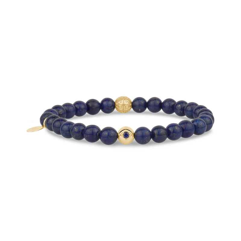 6mm Böses Auge Lapislazuli Perlenarmband