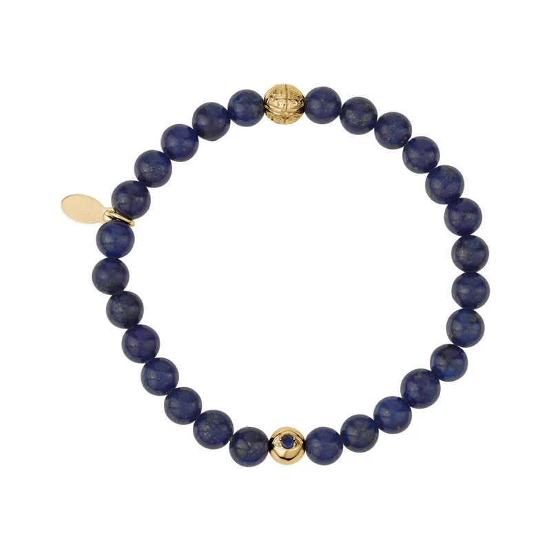 6mm Böses Auge Lapislazuli Perlenarmband