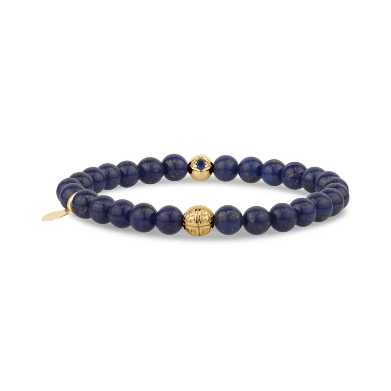 6mm Böses Auge Lapislazuli Perlenarmband