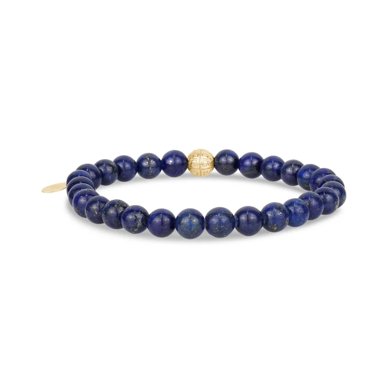 6mm Lapislazuli Stretch-Perlenarmband