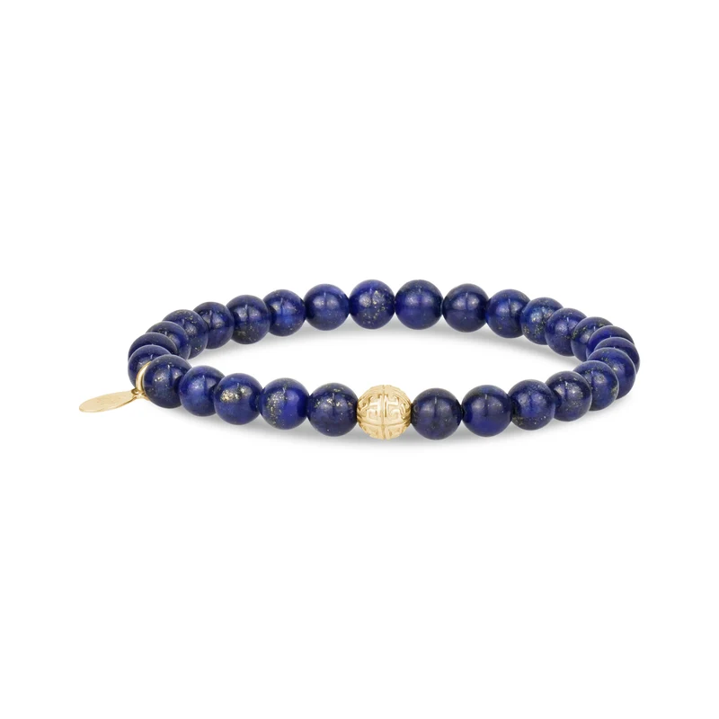 6mm Lapislazuli Stretch-Perlenarmband