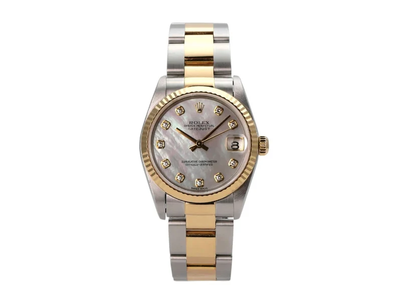 Rolex Datejust 31 Edelstahl Gelbgold 78273 Perlmutt Diamant
