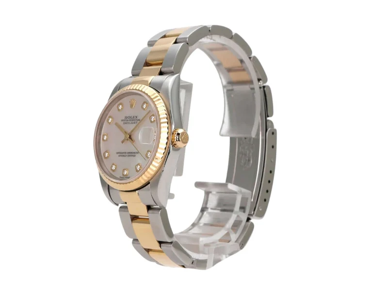 Rolex Datejust 31 Edelstahl Gelbgold 78273 Perlmutt Diamant