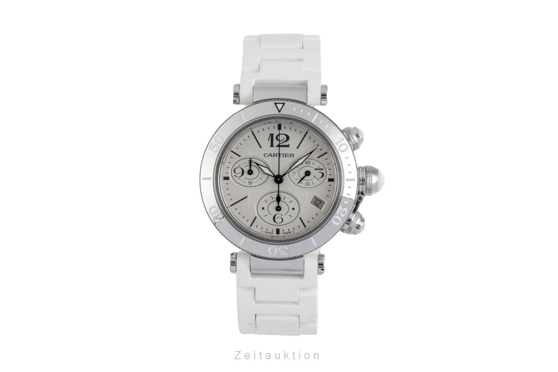 Cartier Pasha chronograph steel quartz women's watch W3140005 [2604718]