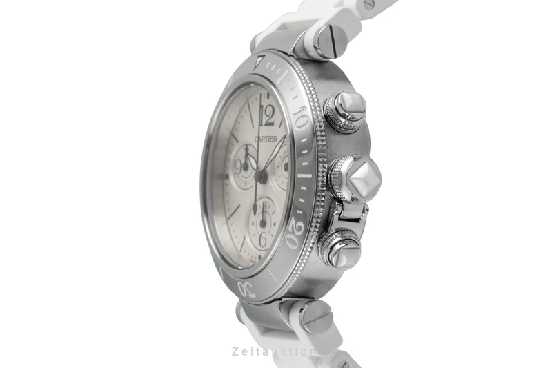 Cartier Pasha chronograph steel quartz women's watch W3140005 [2604718]