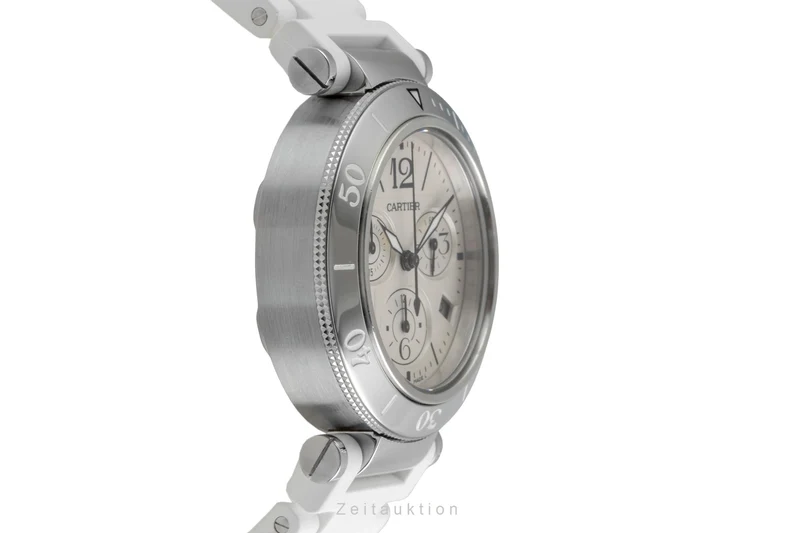 Cartier Pasha chronograph steel quartz women's watch W3140005 [2604718]