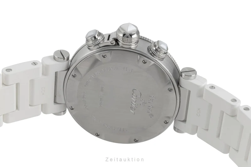 Cartier Pasha chronograph steel quartz women's watch W3140005 [2604718]