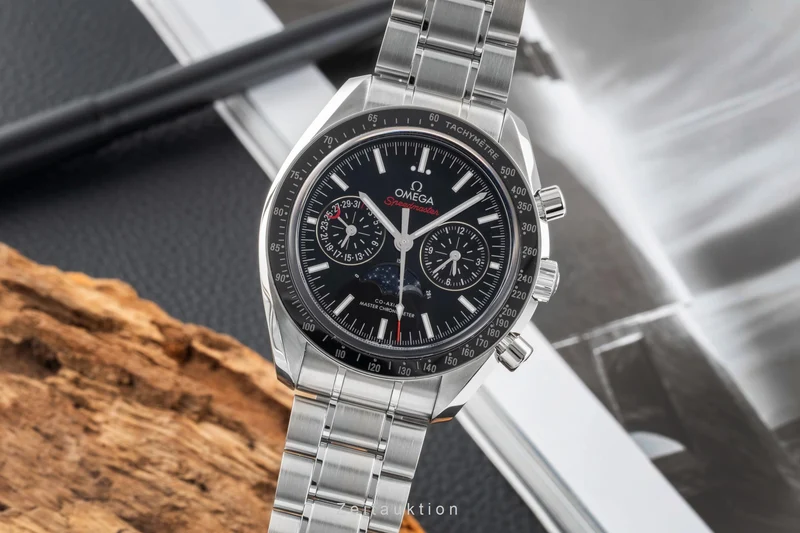 Omega Speedmaster chronograph steel automatic men's watch 304.30.44.52.01.001 LP: 12600EUR [2604684]