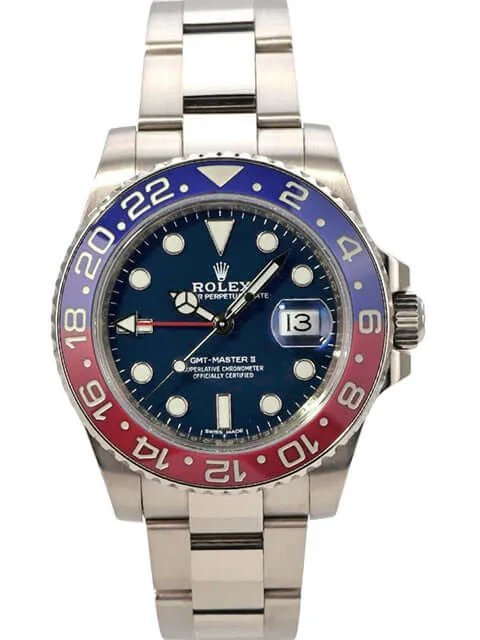 Rolex GMT-Master II Weißgold 116719BLRO Blau