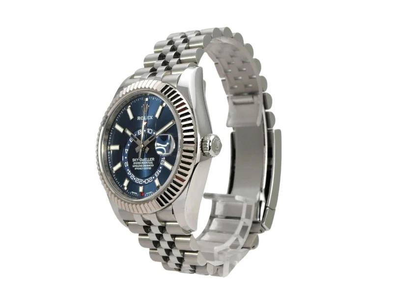 Rolex Sky-Dweller 326934 Edelstahl Weißgold Blau Jubile-Band
