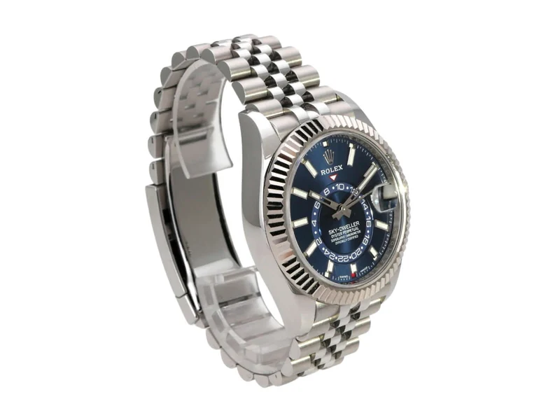 Rolex Sky-Dweller 326934 Edelstahl Weißgold Blau Jubile-Band