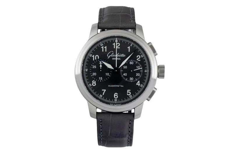 Glashütte Navigator chronograph steel automatic men's watch 39-34-17-17-04 [2604753]