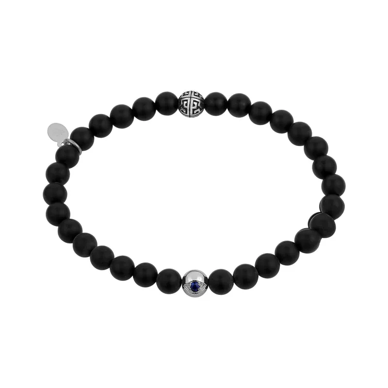 6mm Evil Eye Stein Perlenarmband