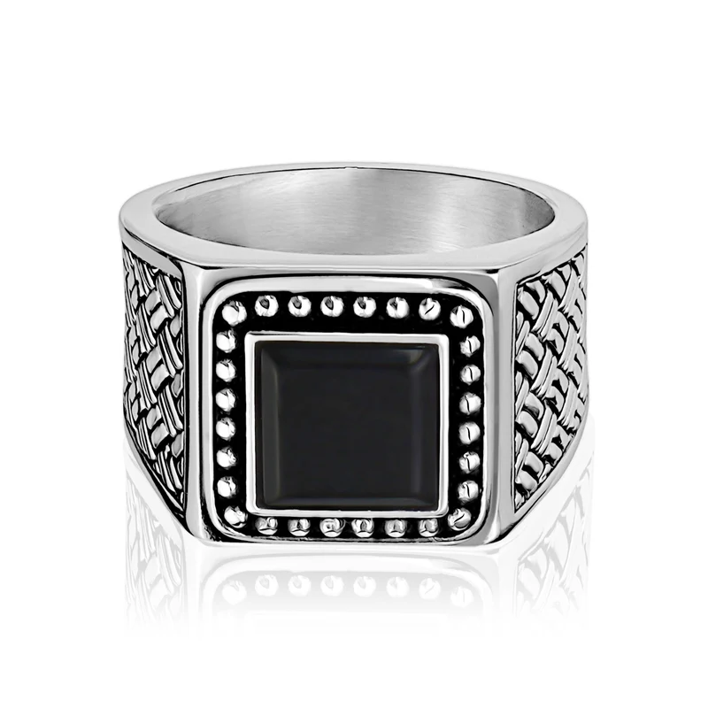 Schwarzer Onyx Siegelring